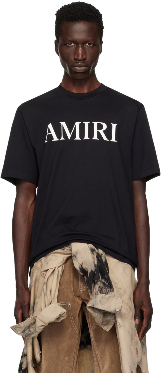 T-shirt AMIRI Black Bonded-Logo T-Shirt Svart | AMJYTE1073