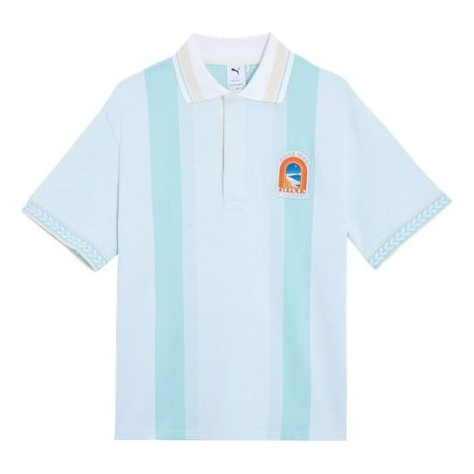 Polotröja Puma Apres Court Short Sleeve Polo Blå | 628233-02