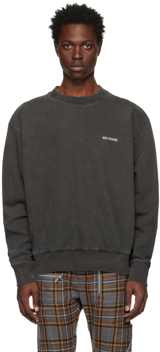 Sweatshirt We11done We11done Basic Sweatshirt Grå | WD-TS3-22-707-U-CH