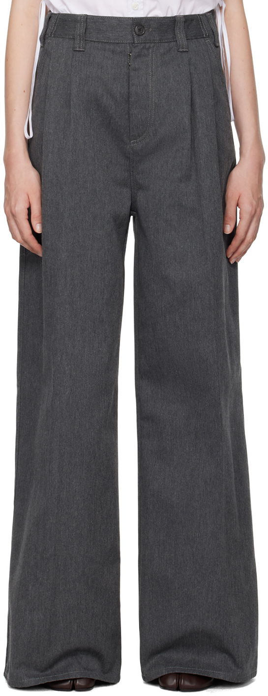 Byxor Maison Margiela Creased Trousers Grå | S51KA0598 M35239