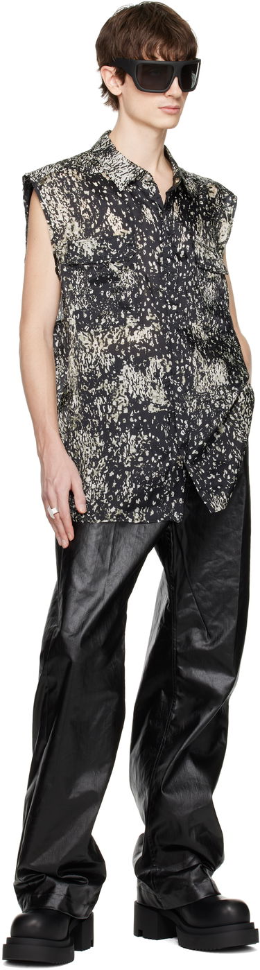 Skjorta Rick Owens Rick Owens Hollywood Jumbo Sleeveless Overshirt Svart | RU01E5239 JP1, 3