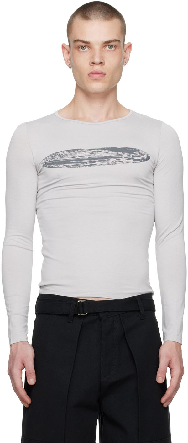T-shirt Serapis Printed Long Sleeve T-Shirt Grå | FW22_VT_1