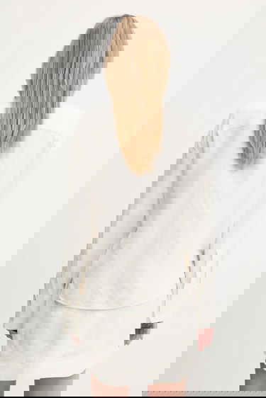 Klä JW Anderson JW Anderson Draped Twisted Relaxed Linen-Blend Shirt Vit | SH0346.PG1690.002, 2