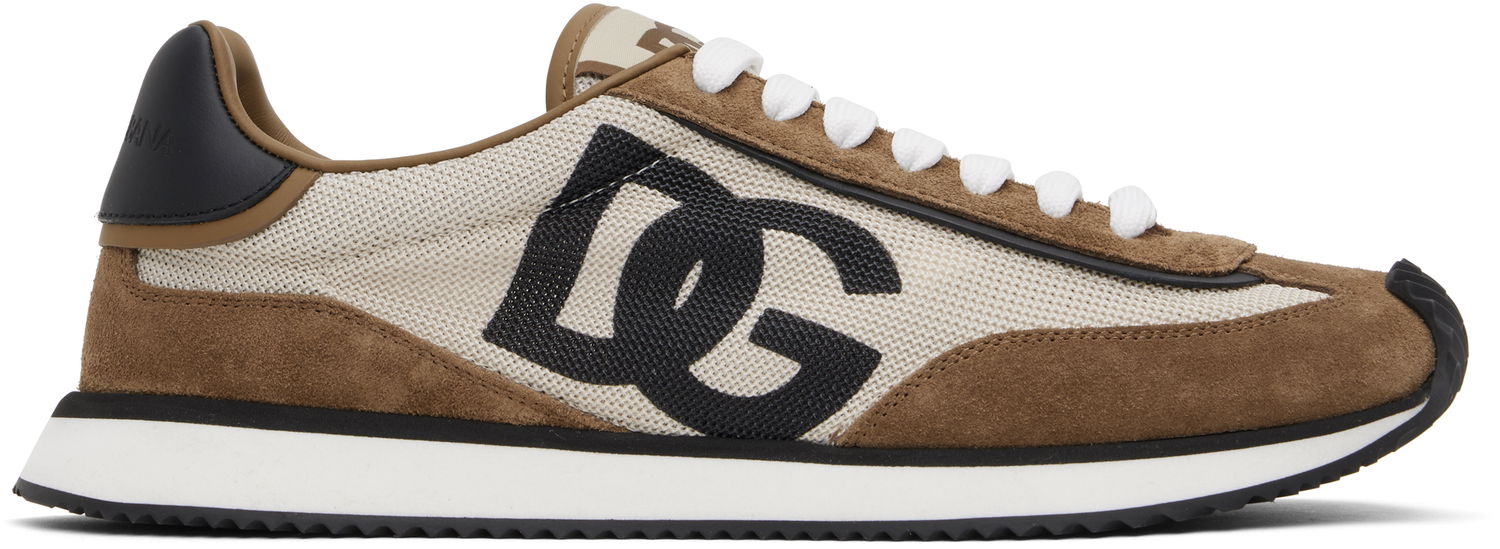 Sneakers och skor Dolce & Gabbana Mixed-Material 'DG' Cushion Brun | CS2288 A3D24, 0