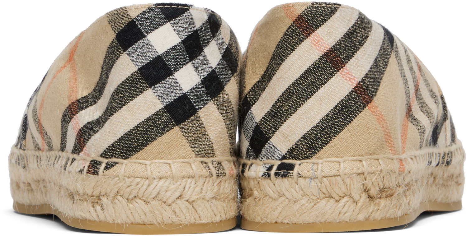 Kläder Burberry Burberry Check Mews Espadrilles Beige | 8109235, 1