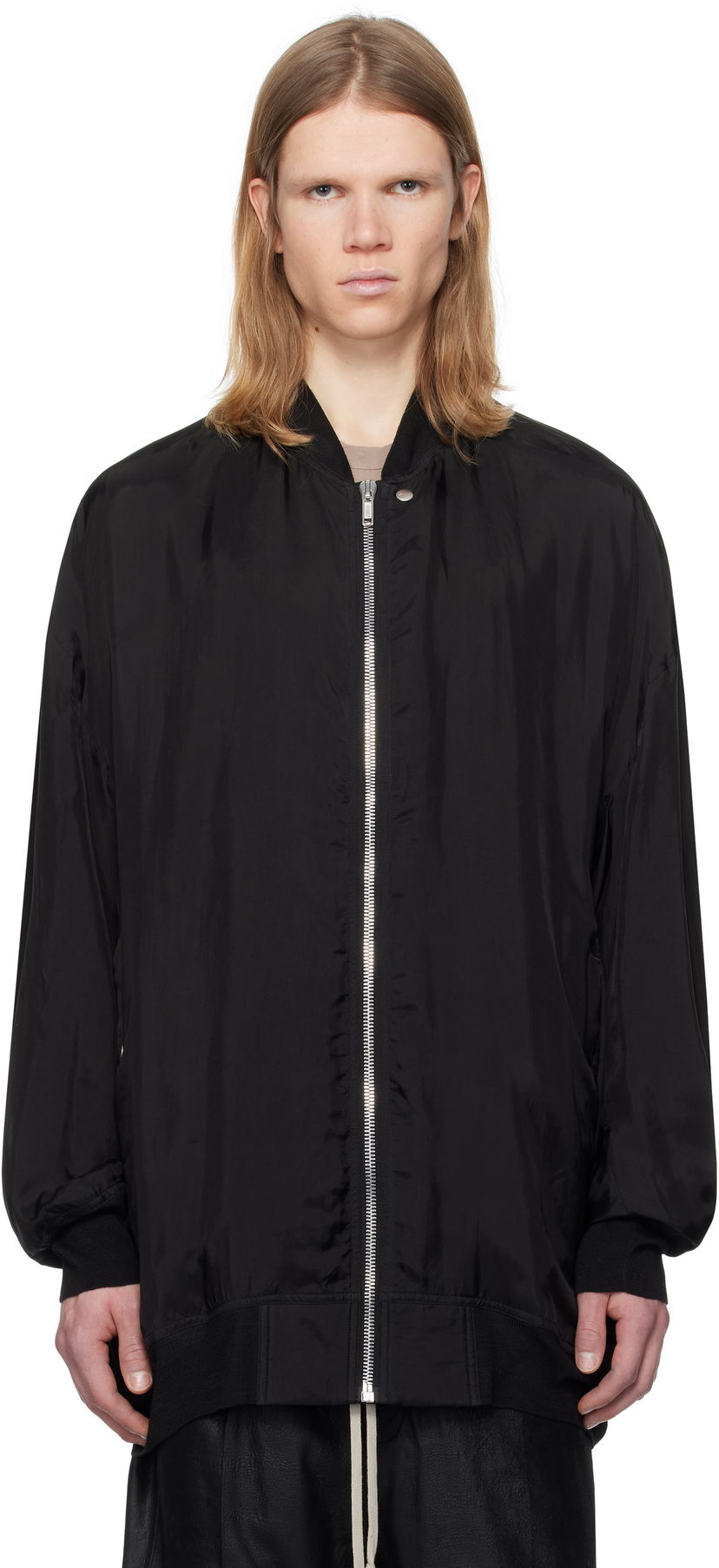 Bomberjacka Rick Owens Rick Owens Hollywood Peter Flight Bomber Jacket Svart | RU01E5793 J
