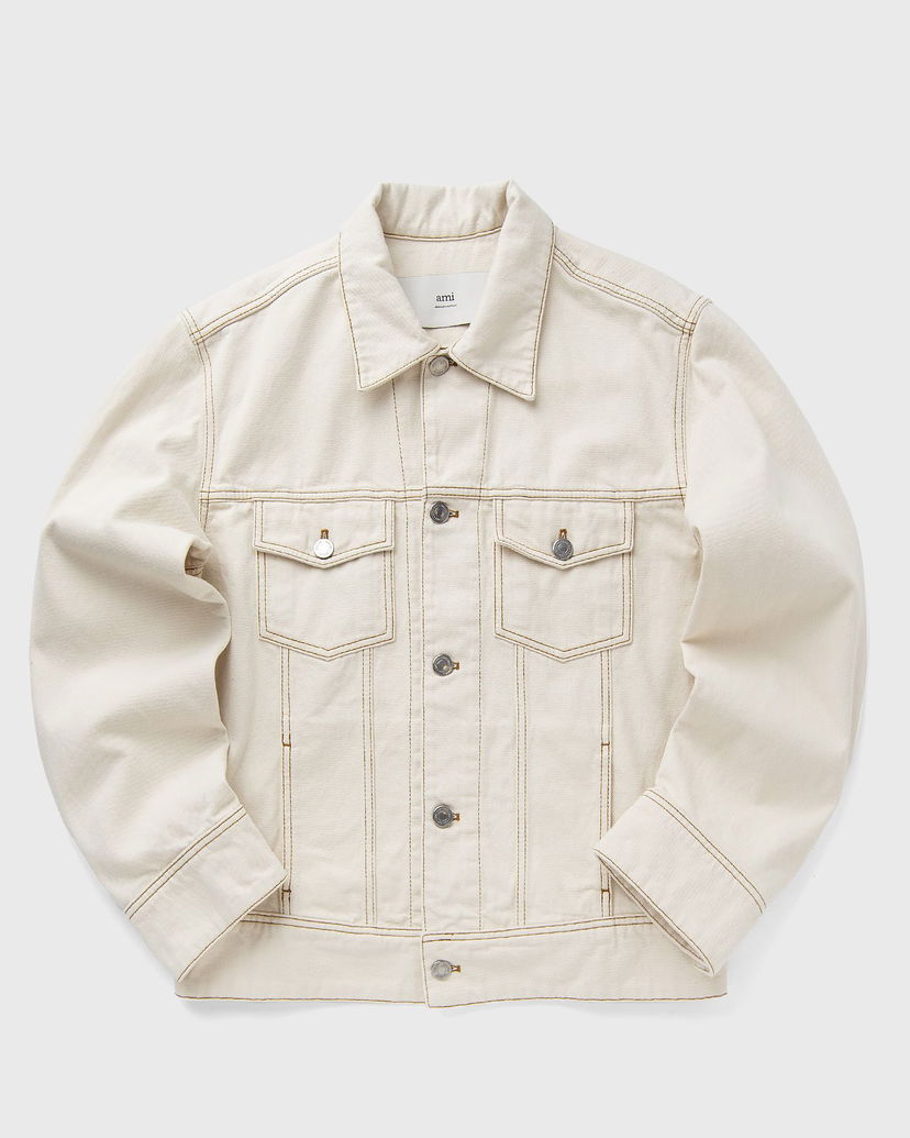 Jacka AMI AMI Paris Classic Trucker Denim Jacket XXL Beige | HJK247.DE0039-136