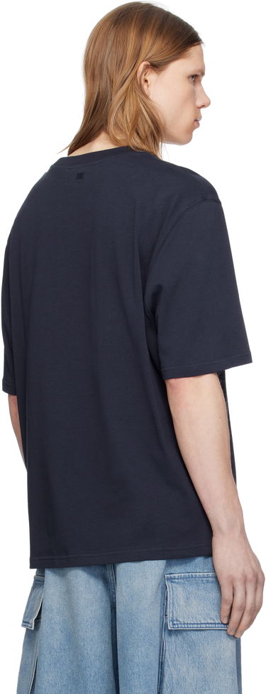 T-shirt AMI AMI Paris Cotton Patch T-Shirt Mörkblå | UTS075.726, 2