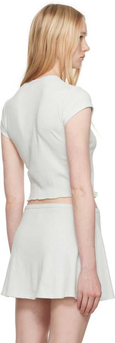 Kjol SKIMS SKIMS Drop Needle Pointelle Baby Tee Grön | ST-STT-8463, 2