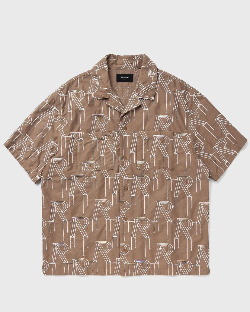 Skjorta Represent Clo Represent EMBRODIERED INITIAL OVERSHIRT Brun | MLM212-431