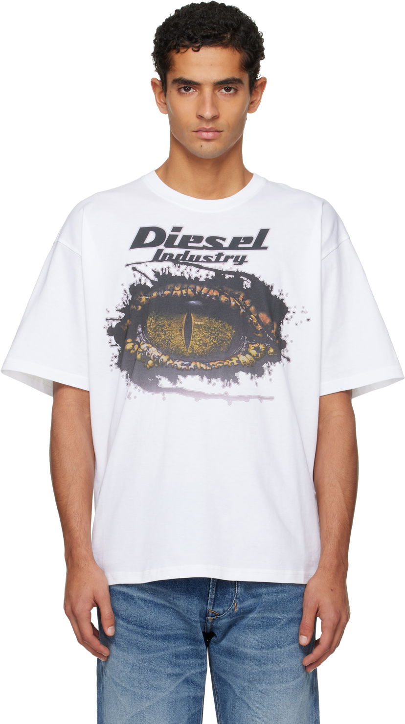 T-shirt Diesel T-Boxt T-shirt with Eye Graphic Print Vit | A19640-0PLAT-100