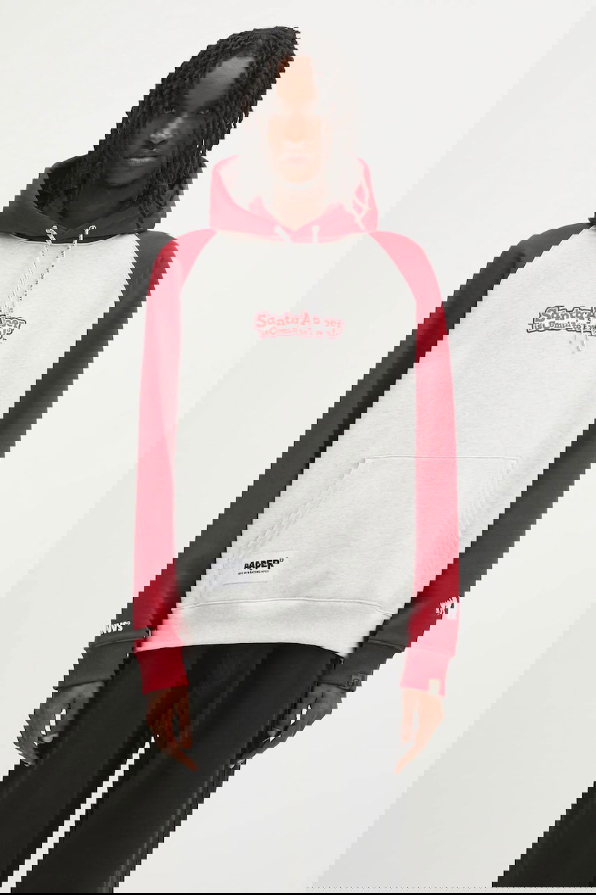 Sweatshirt AAPE by A Bathing Ape AAPE By A Bathing Ape Raglan Hoodie Röd | AAPSWMB381XXN, 0