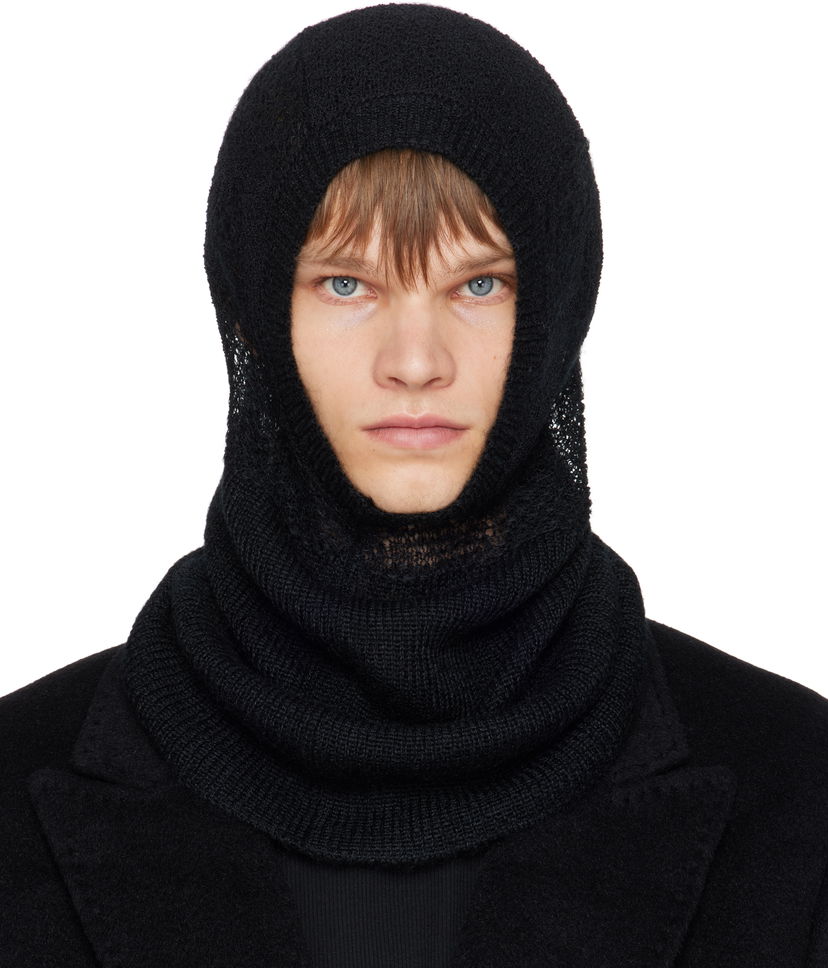Hatt Ann Demeulemeester Ann Demeulemeester Knit Balaclava Svart | B0013191-KN070-099