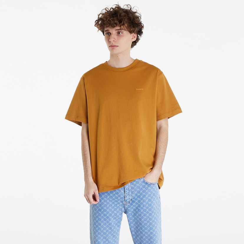 T-shirt Queens Essential T-Shirt With Tonal Print Brown Brun | QNS_009