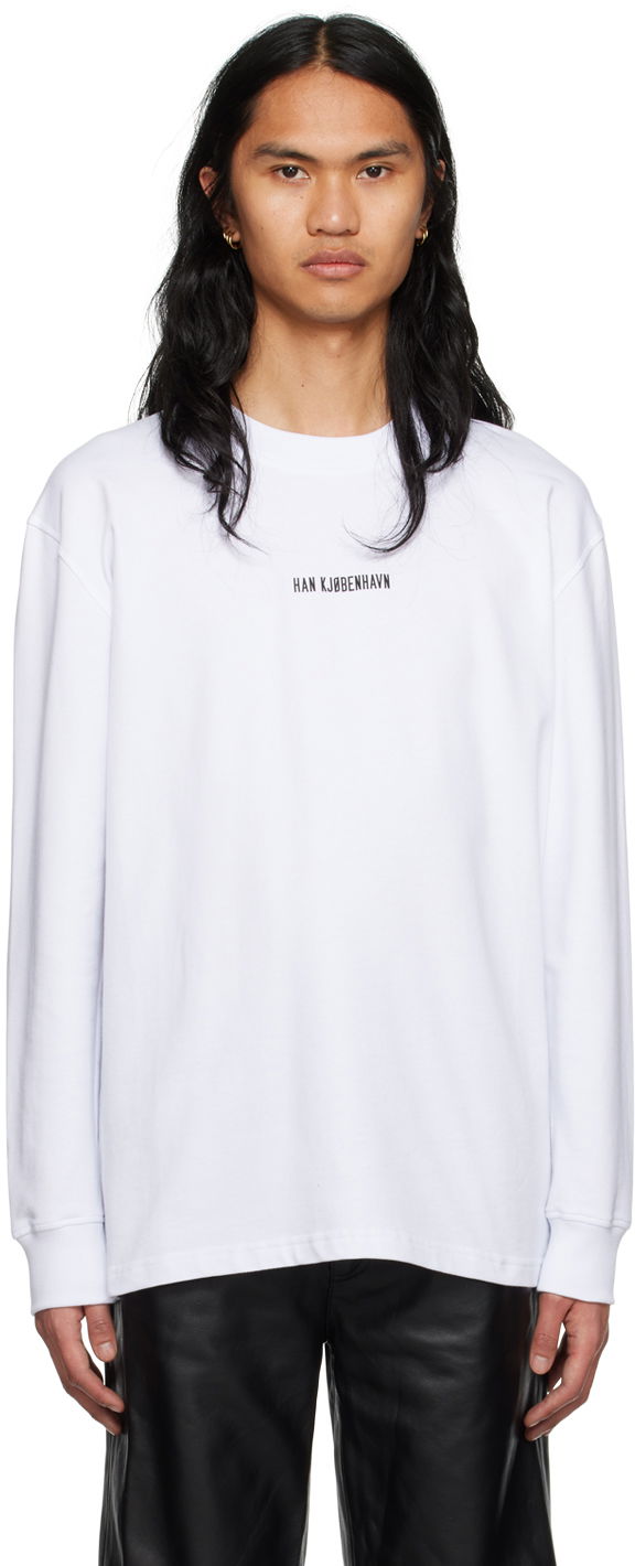 T-shirt Han Kjøbenhavn Han Kjobenhavn Long Sleeve T-Shirt Vit | M-132924