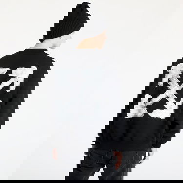 Sweatshirt Off-White Off-White Spray Arrow Skate Crewneck Svart | OMBA054S25FLE0041001, 2