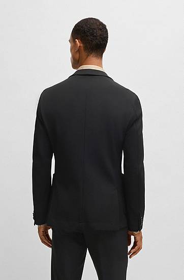 Jacka BOSS Slim-Fit Stretch Jacket Svart | 50535083, 1