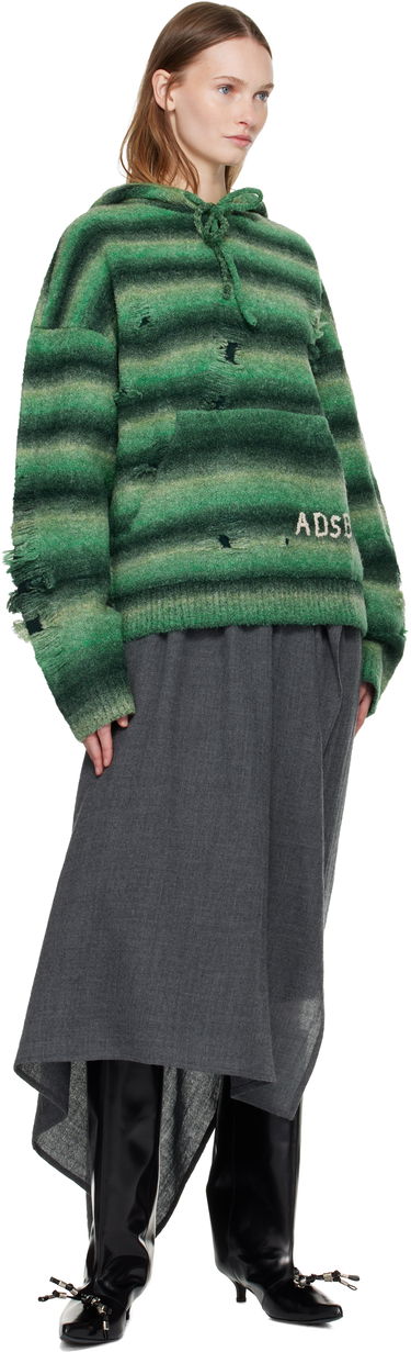 Sweatshirt Andersson Bell Gradient Distressed Hoodie Grön | atb1391u, 3