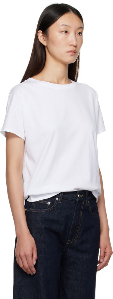 T-shirt Loulou de Saison Loulou de Saison Basiluzzo Short Sleeve T-Shirt Vit | BASILUZZO LDS, 1