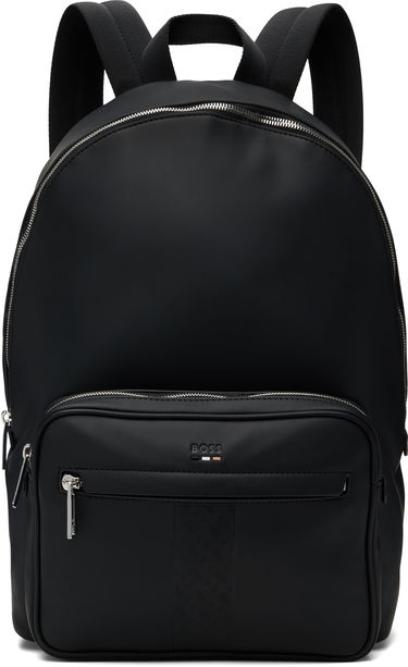 Ryggsäck BOSS BOSS Structured Signature Trims Backpack Svart | 50552610, 0