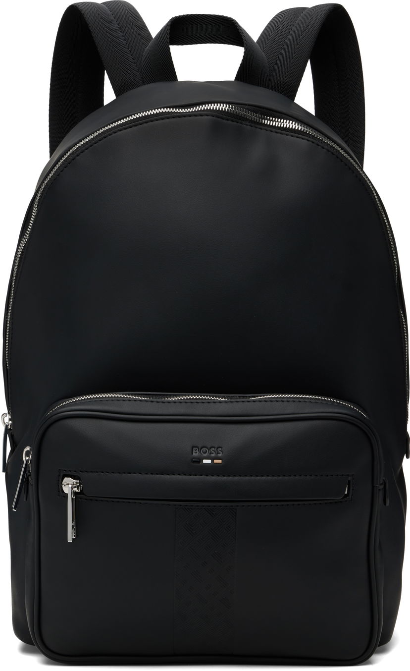 Ryggsäck BOSS BOSS Structured Signature Trims Backpack Svart | 50552610