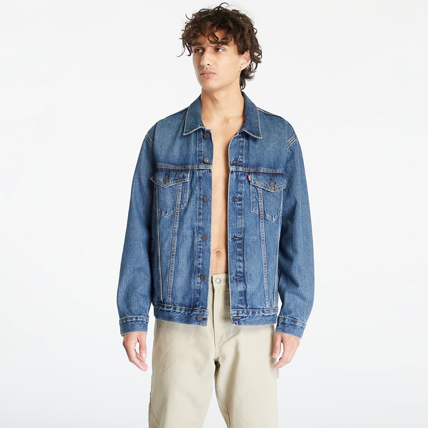 Jacka Levi's ® Relaxed Fit Trucker Jacket Med Indigo - Worn In Blå | A5782-0001, 0