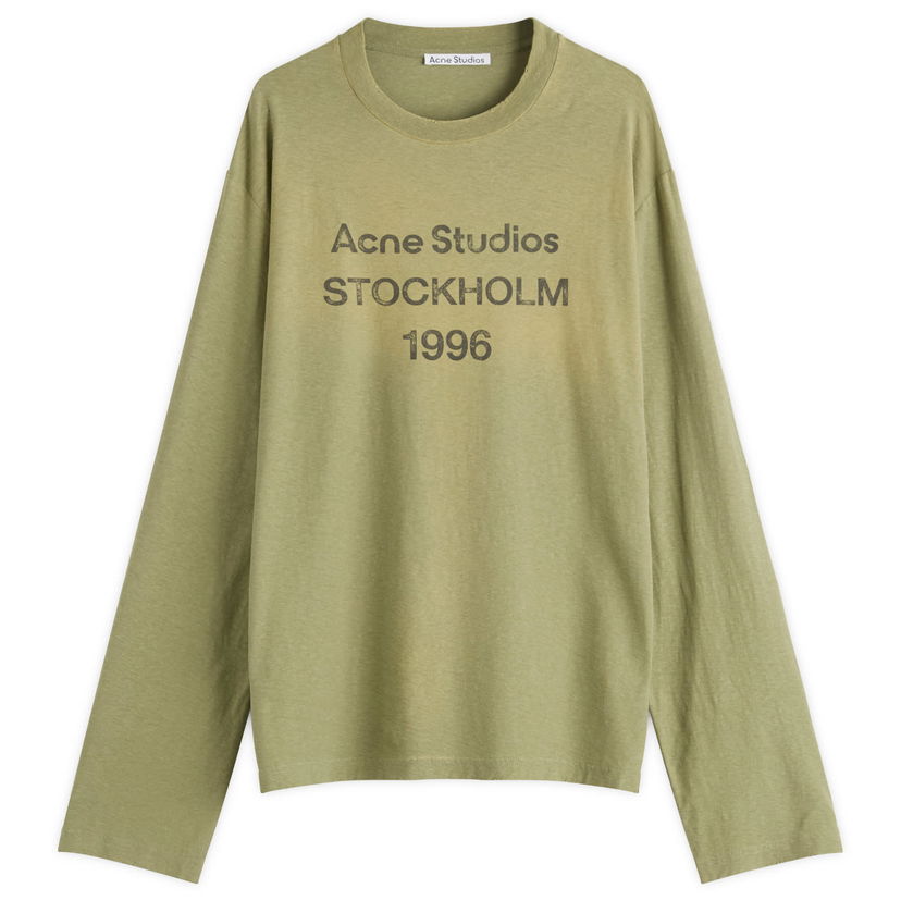 T-shirt Acne Studios Edden U 1996 Long Sleeve T-Shirt, Size X-Small Grön | CL0197-AB7