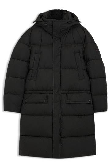 Parkas BOSS Water-repellent long parka jacket Svart | 50543617, 0