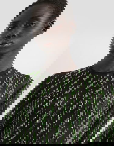 Klä Dolce & Gabbana Dolce & Gabbana Embroidered Organza Flared Mini Dress Grön | F60EHZGDDG2S8400, 3