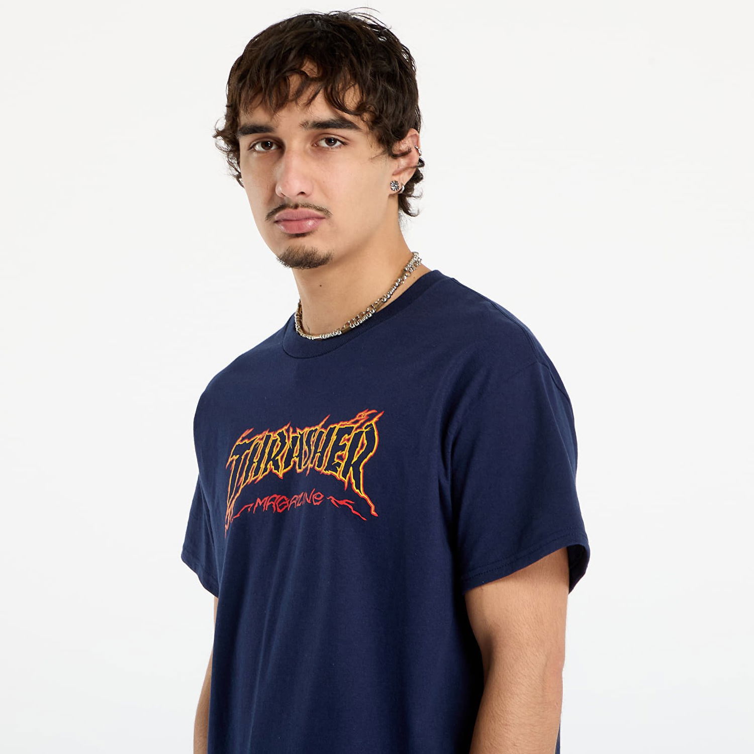T-shirt Thrasher T-Shirt Thrasher Cracked by Exteenager Mörkblå | 145774, 1