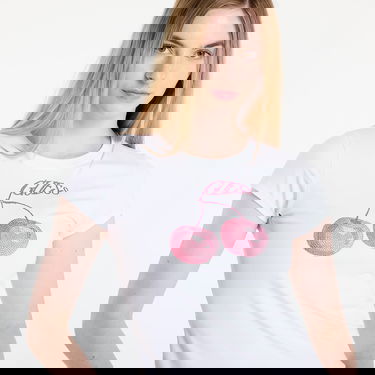 T-shirt GUESS GUESS Wavy Cherry Logo Tee Vit | W5YI30K49A1-G011, 1