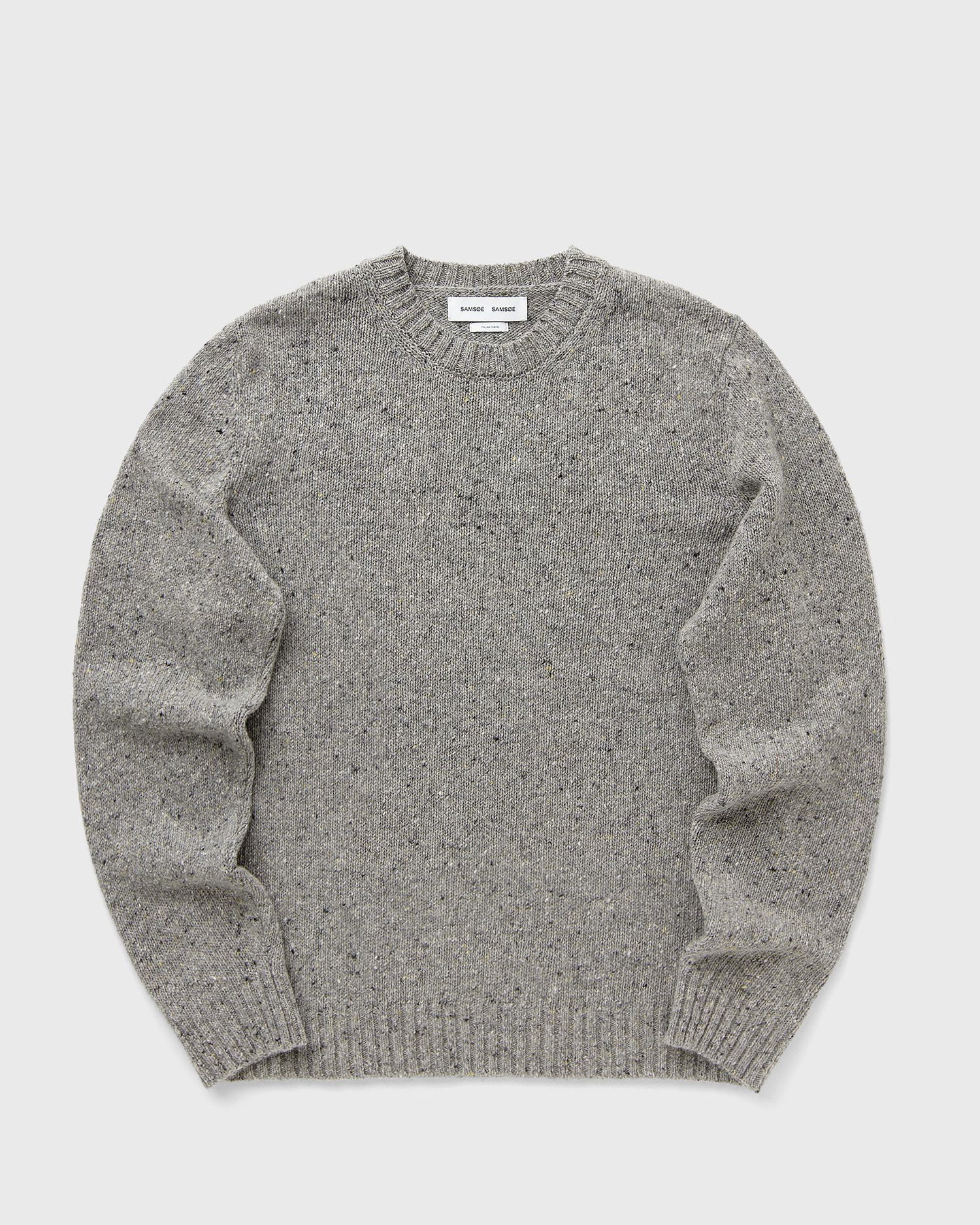 Sweater Samsoe Samsoe SANATANIEL Flecked Knit Sweater Grå | M25300040-GREY-MEL, 1