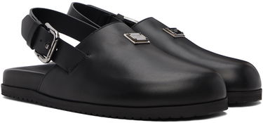 Sneakers och skor Dolce & Gabbana Black Logo Mules Svart | A80402AQ765, 3