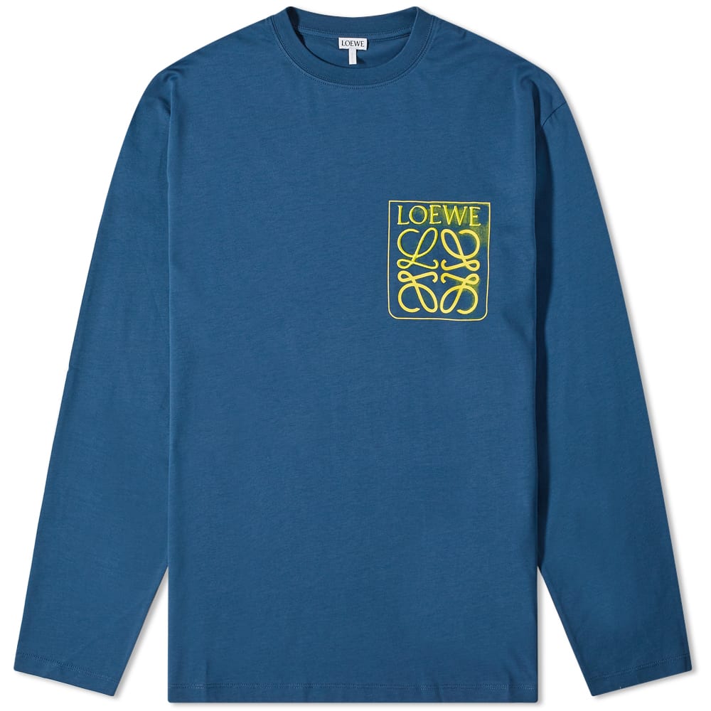 T-shirt Loewe Anagram Fake Pocket T-Shirt Mörkblå | H526Y22X47-1200, 0