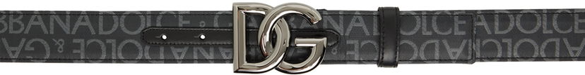 Bälten Dolce & Gabbana Black Logo Belt Svart | BC4644AJ705