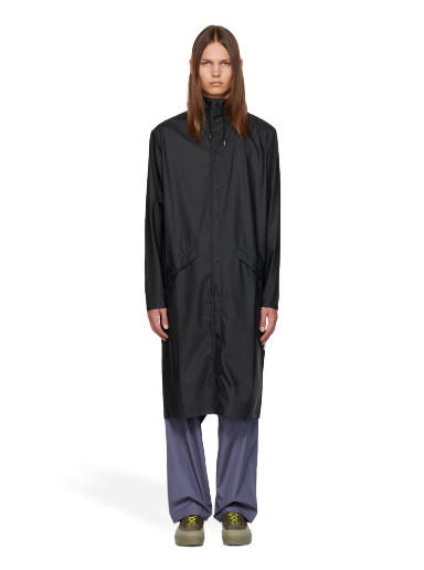 Rockar Rains Black Longer Coat Svart | 18360