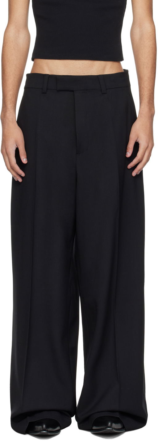 Byxor VETEMENTS Wide-Leg Trousers Svart | UE64PA300BB