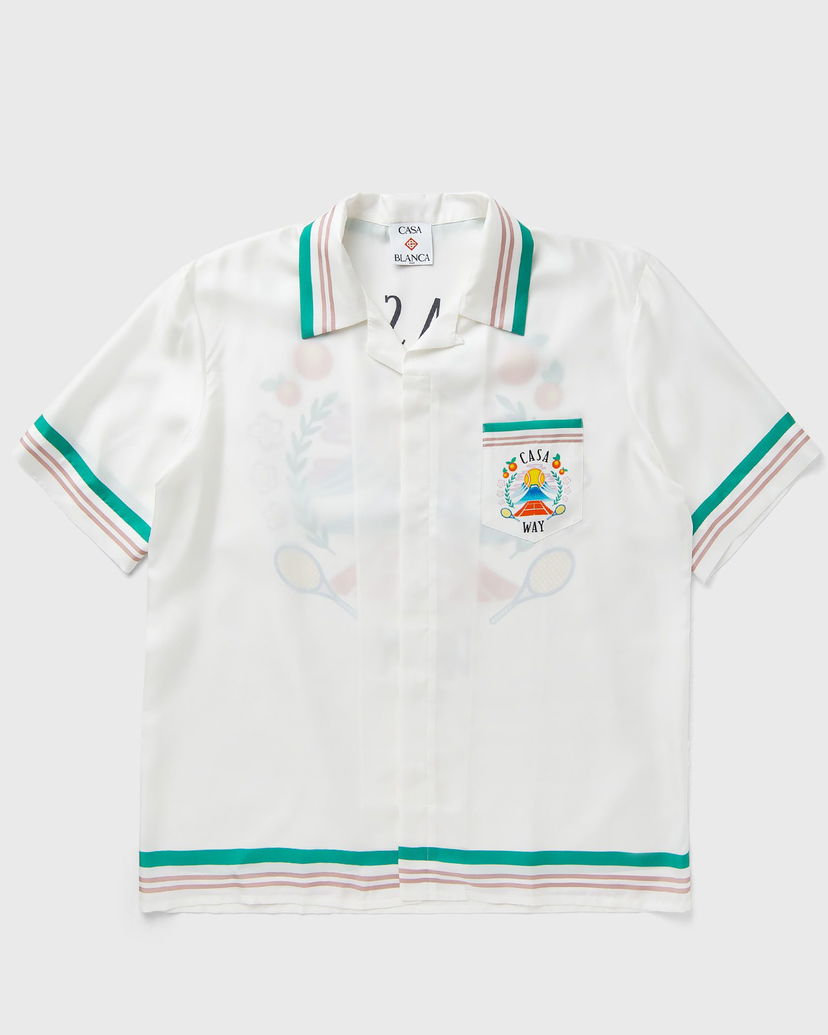 Skjorta Casablanca Cuban Collar Resort Shirt Vit | MPF25-SH-003-07