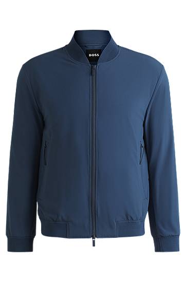 Bomberjacka BOSS Slim-Fit Blouson Jacket Blå | 50538630