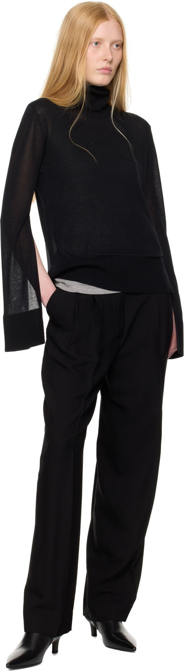 Byxor TOTEME TOTEME Double-Pleat Straight-Leg Trousers Svart | 252-WRB0289-FB0459, 3