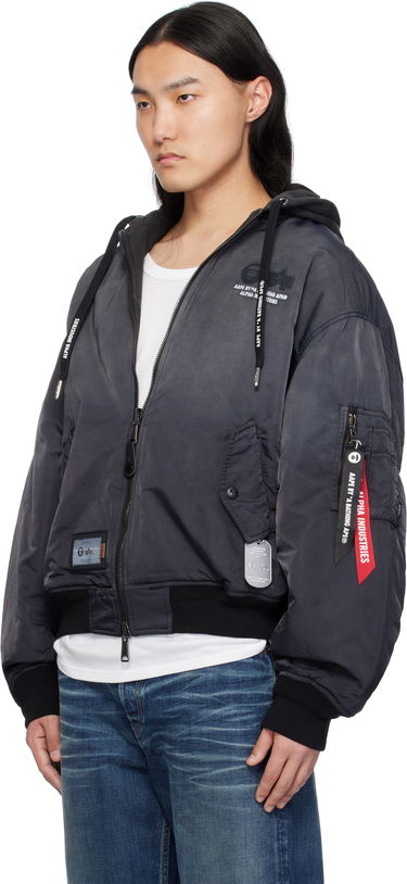 Bomberjacka AAPE by A Bathing Ape AAPE by A Bathing Ape Alpha Industries Edition MA-1 Reversible Bomber Jacket Svart | AAPJKM9709XXNBKL, 3
