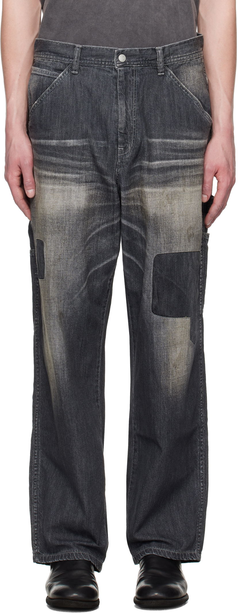 Jeans Neighborhood Neighborhood Savage LW Painter Denim Jeans Grå | 251SPNH-PTM03