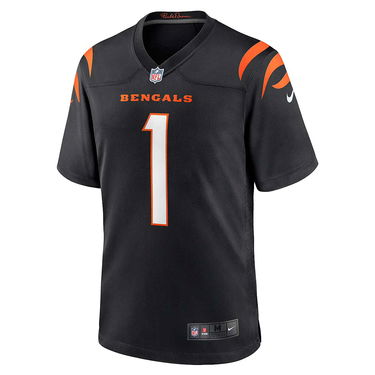 Jersey Nike NFL Home Game Jersey Cincinnati Bengals Ja'Marr Chase 1 Svart | 67NM-CAGH-9AF-2NT, 1