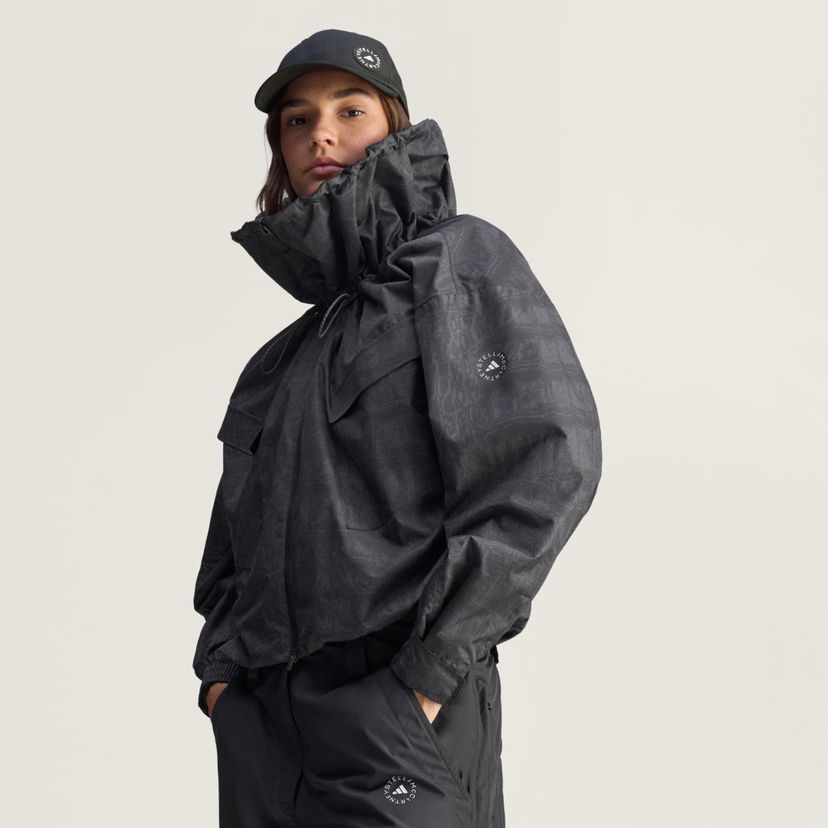 Vindjacka adidas Performance Printed Windbreaker Jacket adidas by Stella McCartney Svart | JV7035