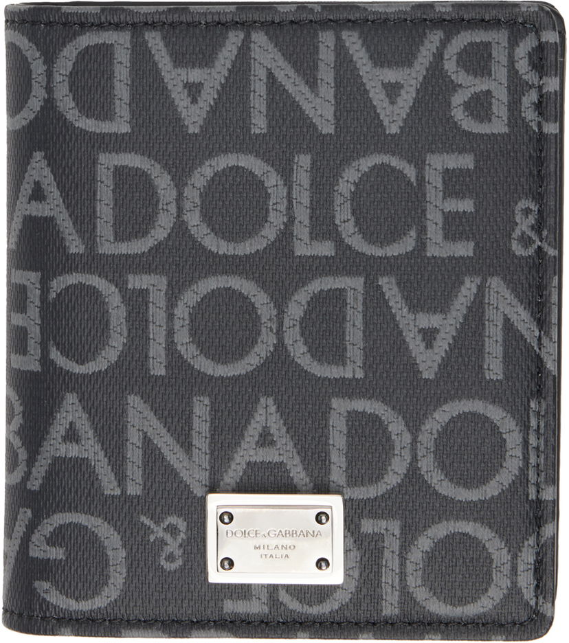 Plånbok Dolce & Gabbana Coated Jacquard Bifold Wallet Svart | BP3324AJ705