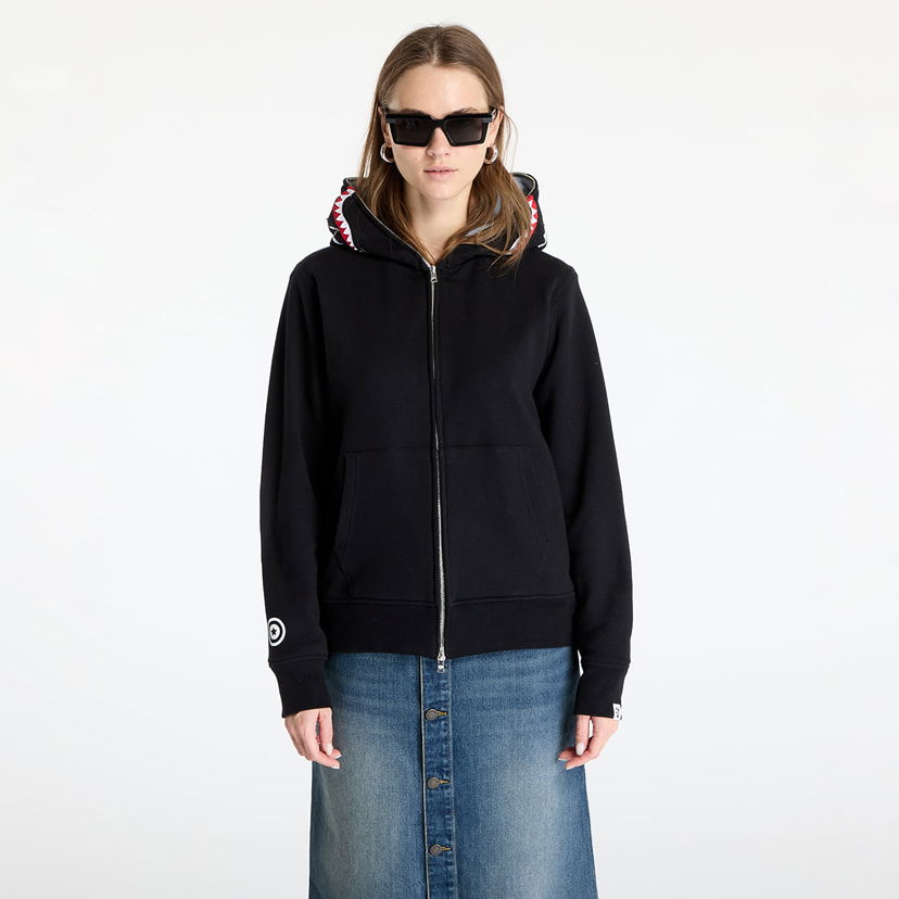 Sweatshirt BAPE A BATHING APE 2nd Shark Full Zip Hoodie Svart | 001ZPK701006M BLK