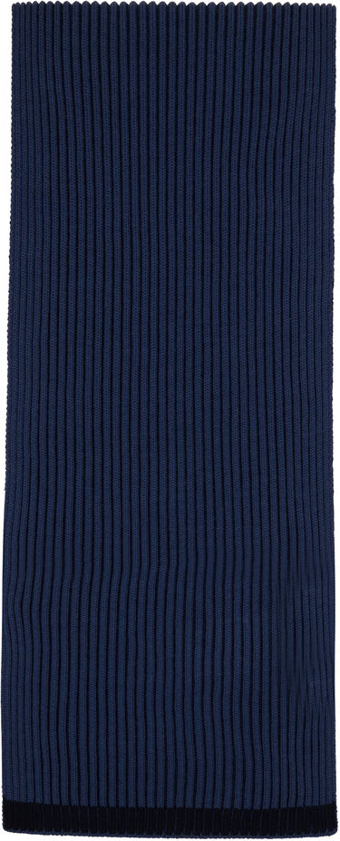 Halsduk Stone Island Stone Island Knitted Scarf with Logo Patch Mörkblå | 8115N06C5, 1