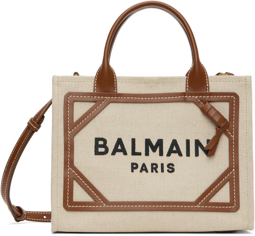 Handväska Balmain Balmain B-Army Small Tote Bag Beige | DN1FE809TDCS