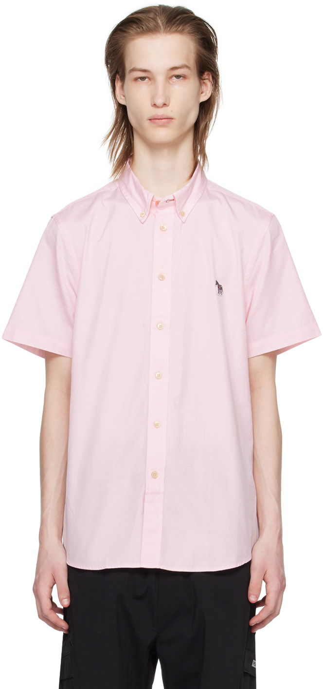 Skjorta Paul Smith PS Paul Smith Zebra Short Sleeve Shirt Rosa | M2R-285U-FZEBRA-20