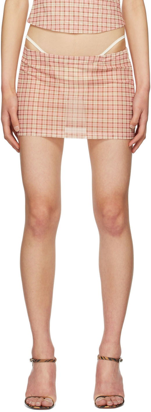 Kjol Miaou Miaou Fig Mini Skirt Rosa | 4016-CL-BYPL-PM1